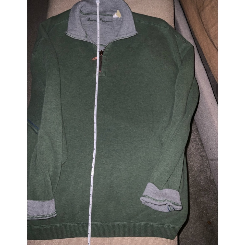 Tommy Bahama ~ Green 1/2 zip collared sweater / sweatshirt - Picture 8 of 10